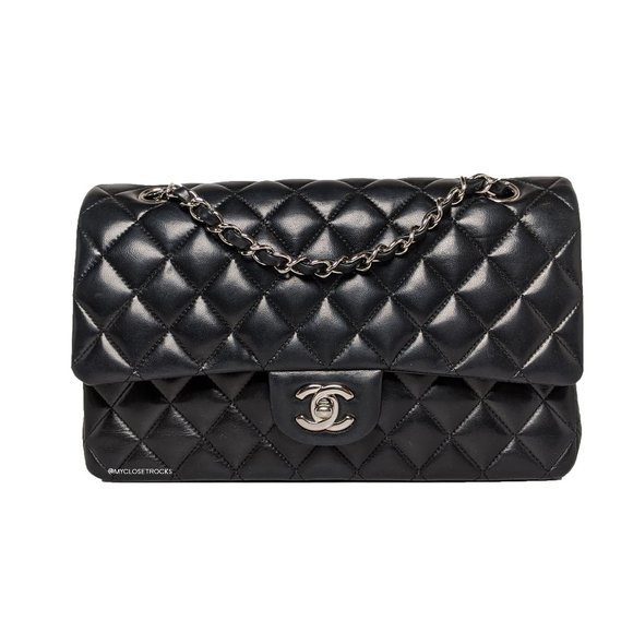 CHANEL Handbags - Chanel Lambskin Medium Double Classic Flap Bag